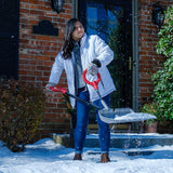 Radius Garden 18" Poly Lightweight Snow Shovel with Back-Saving Fore-Grip